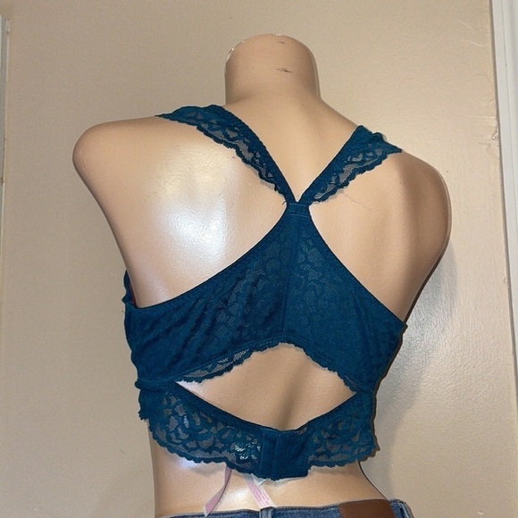 PINK Victoria’s Secret women’s bra Large bralette lace cross back sexy underwire - Picture 2 of 6